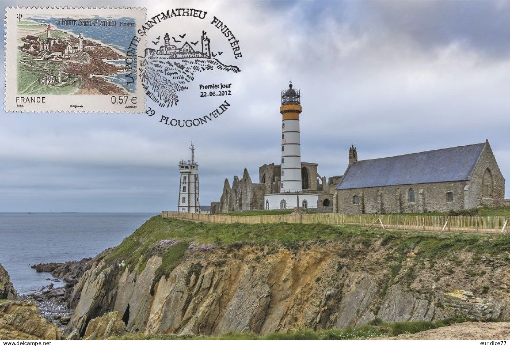 France 2012 - La Pointe Saint-Mathieu Finistere Carte Maximum - 2010-2019