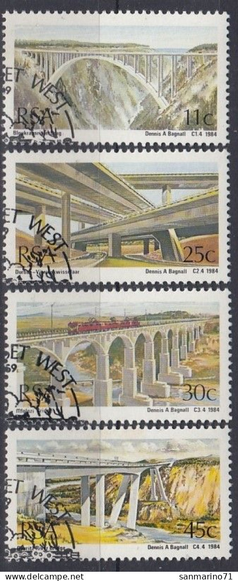 SOUTH AFRICA 651-654,used - Bridges