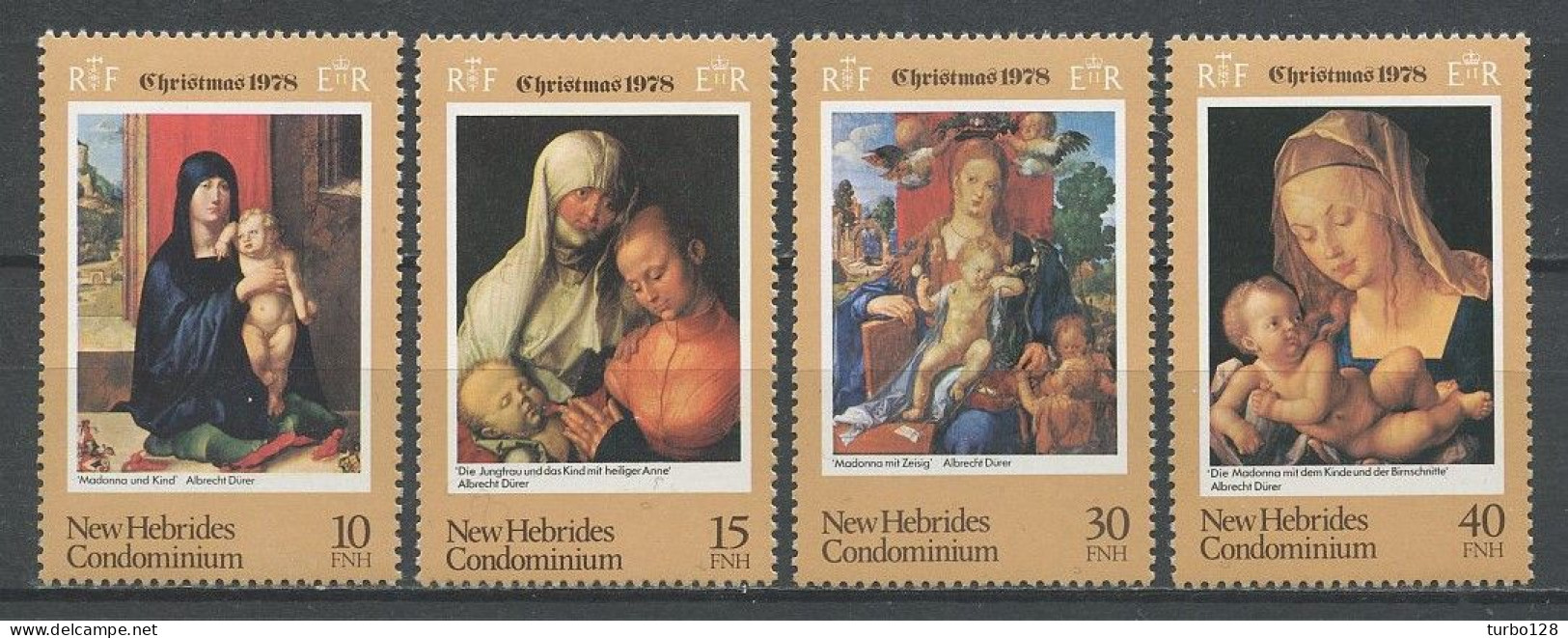 Nlle Hébrides 1978  N° 545/548 ** Neufs MNH Superbes C 5.50 € Noël Christmas Tableaux Dürer Painting - Nuevos