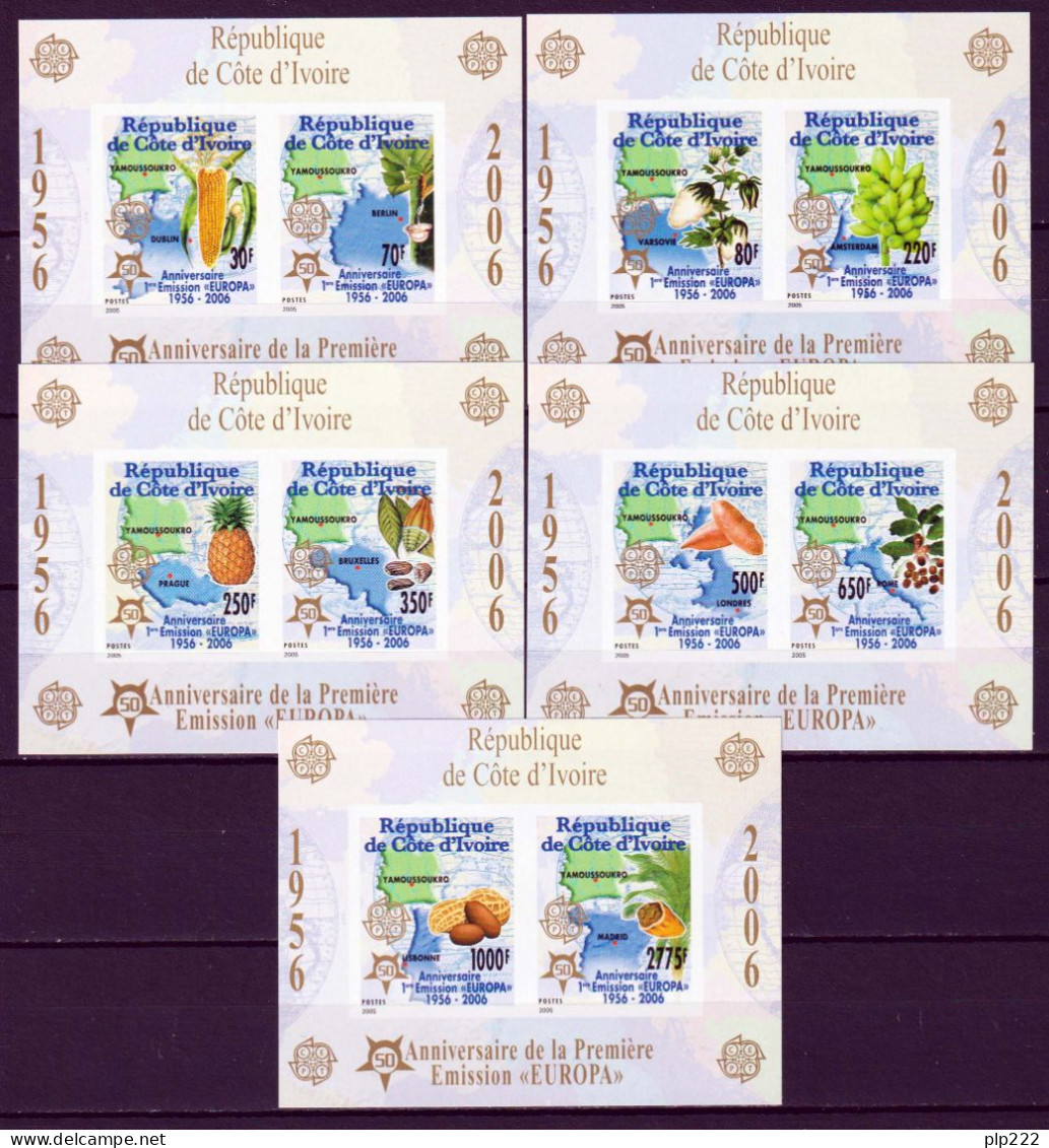 Costa D'Avorio 2005 Europa Cept 5 S/S ND **/MNH VF - Côte D'Ivoire (1960-...)