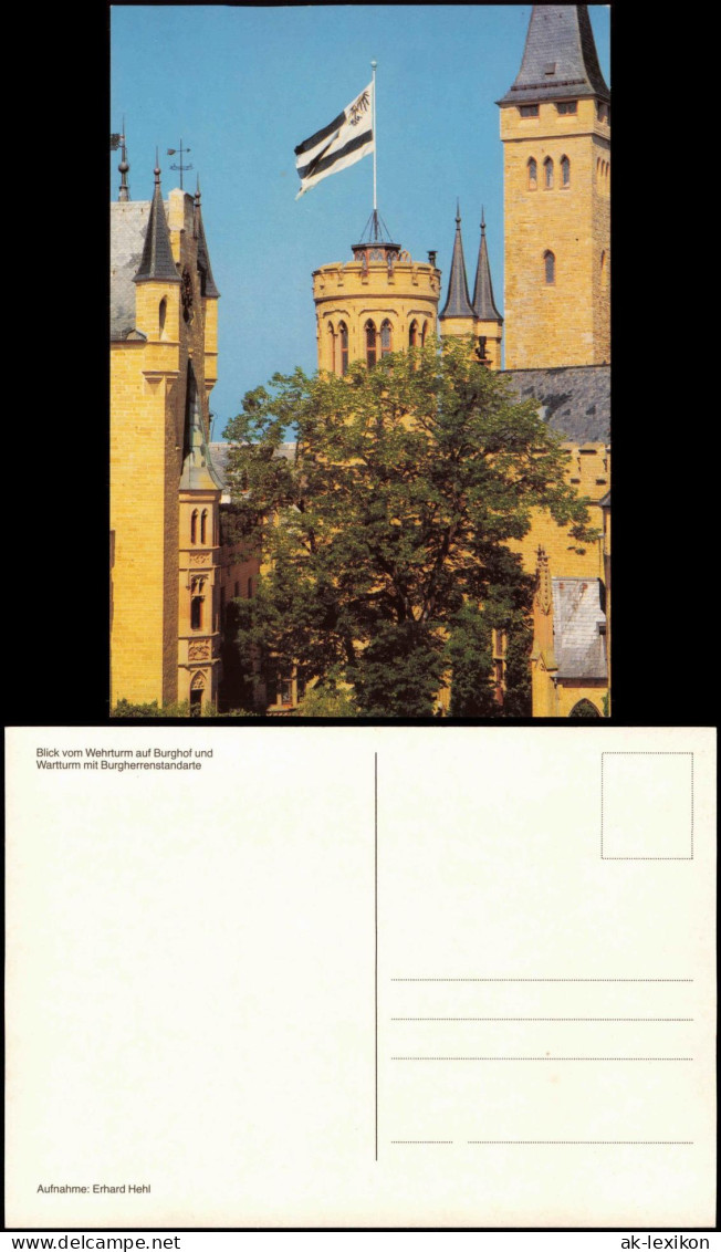 Hechingen Blick Wehrturm Auf Burghof Und Wartturm Mit Burgherrenstandarte 1985 - Hechingen