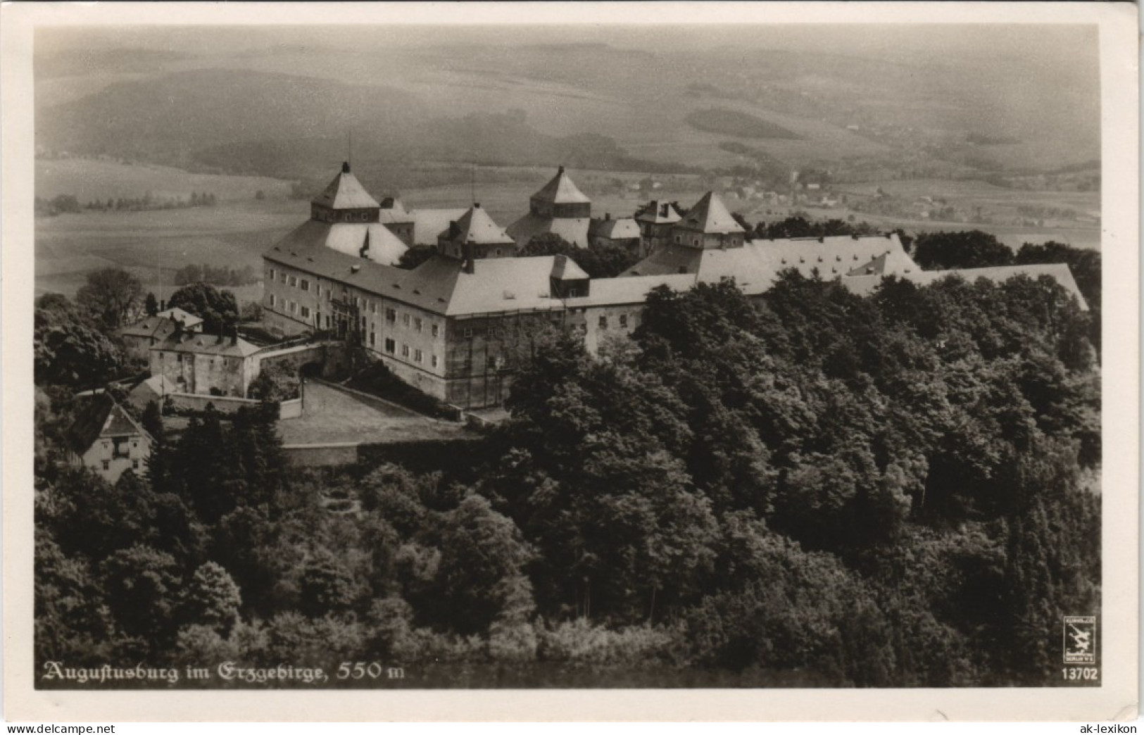 Ansichtskarte Augustusburg Erzgebirge Luftbild Der Augustusburg 1936 - Augustusburg