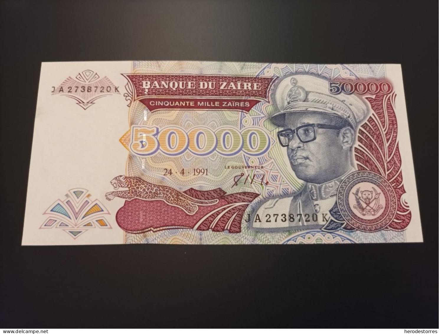 Billete De Zaire De 50000 Zaires, Año 1991, UNC - Zaïre