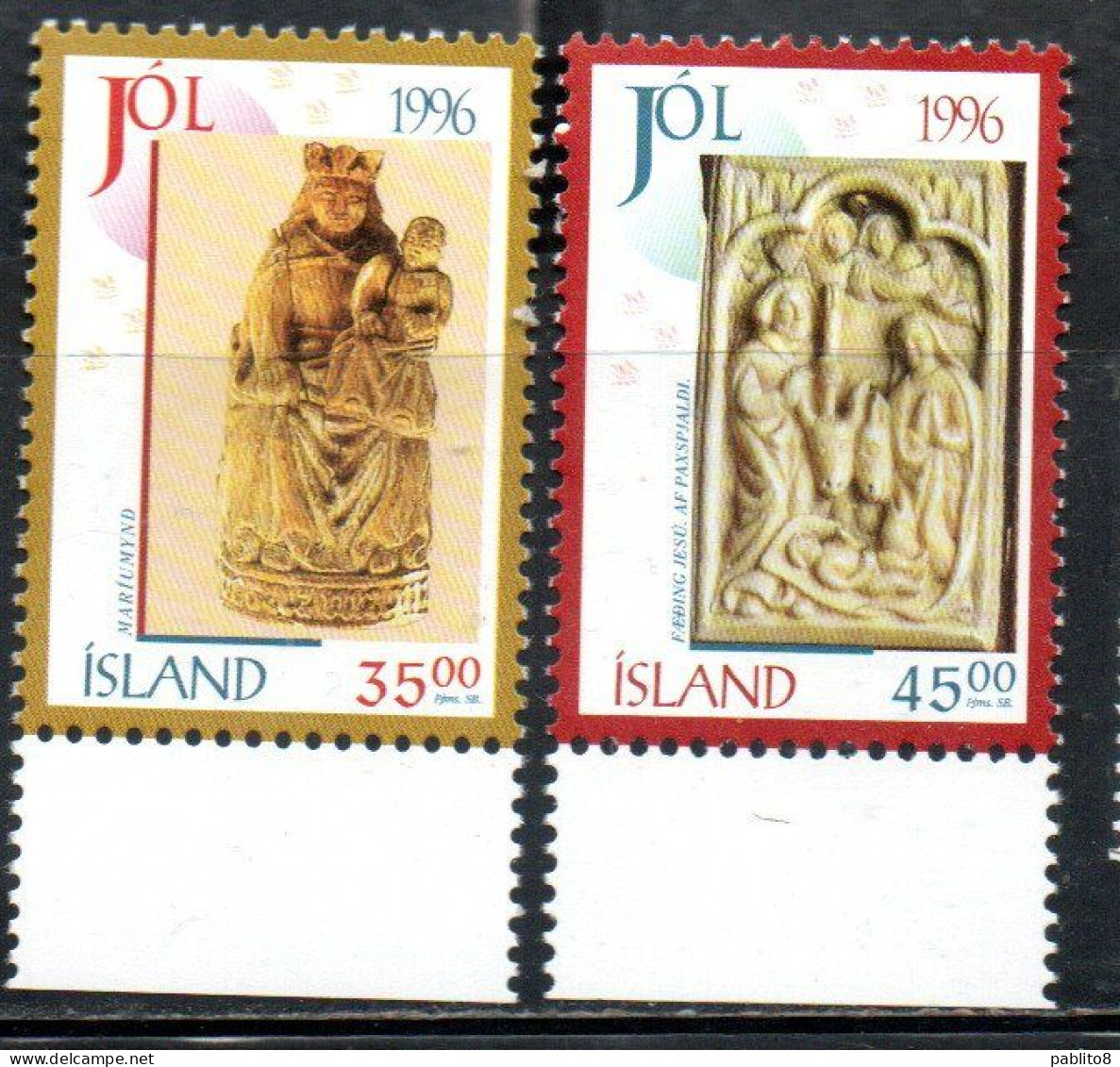 ISLANDA ICELAND ISLANDE 1996 CHRISTMAS NATALE NOEL WEIHNACHTEN NAVIDAD JOL COMPLETE SET SERIE COMPLETA MNH - Ungebraucht