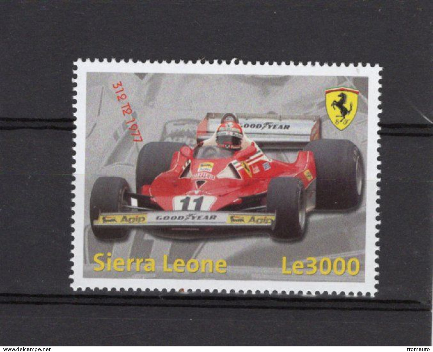 Sierra Leone   -  Ferrari Grand Prix F1 Cars  -  312 T2 (1977)   -  1v Timbre Neuf/Mint/MNH - Cars