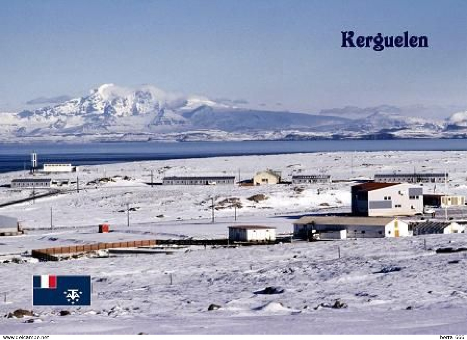 TAAF Kerguelen Islands UNESCO Port Aux Français Station New Postcard - TAAF : French Southern And Antarctic Lands