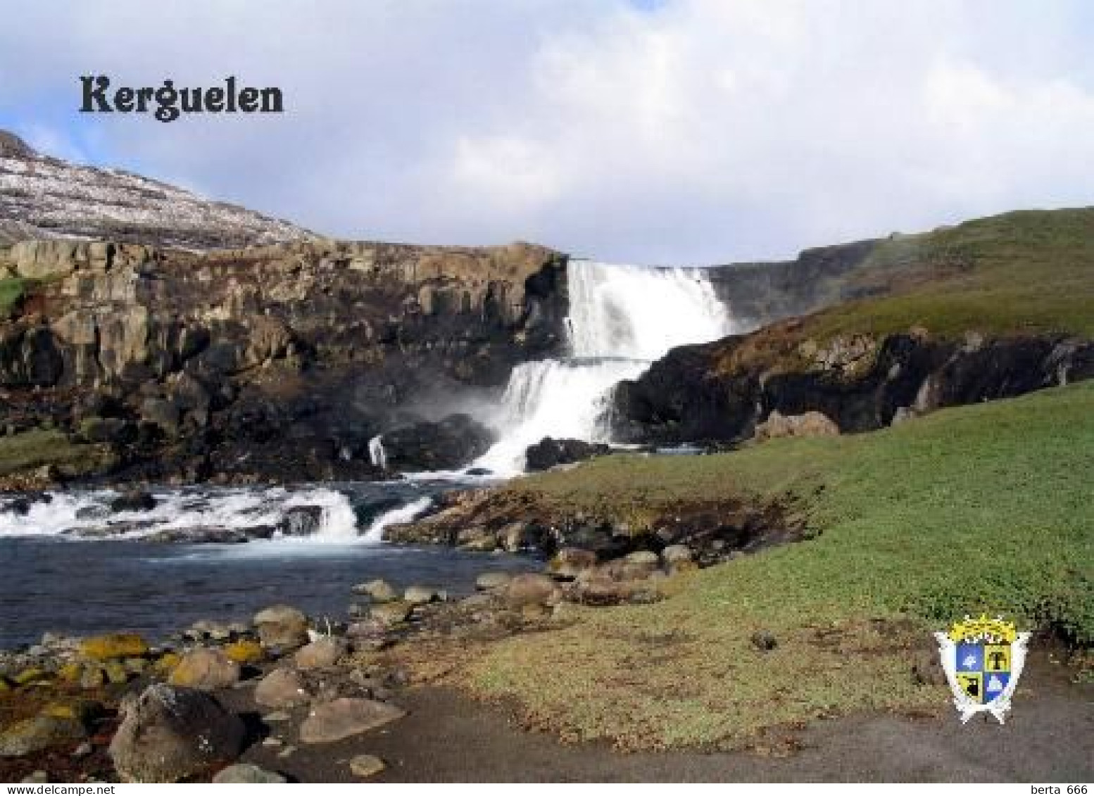 TAAF Kerguelen Islands UNESCO Desolation Islands Waterfalls New Postcard - TAAF : Territori Francesi Meridionali