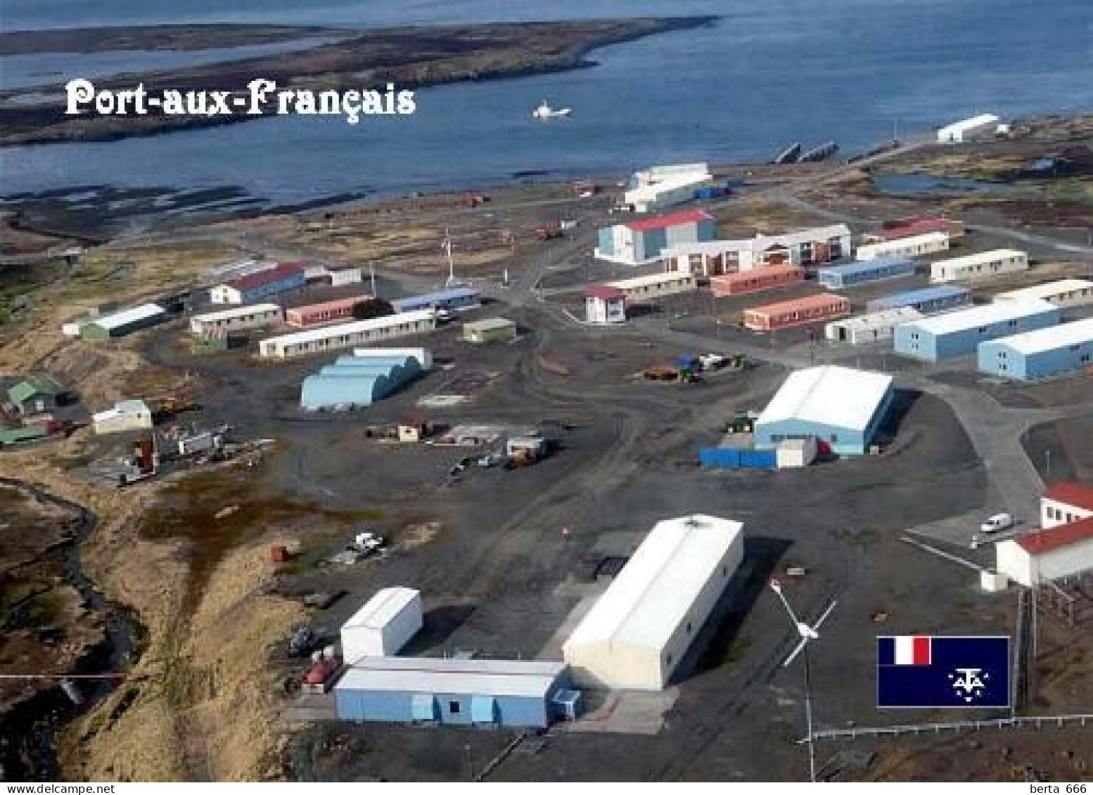 TAAF Kerguelen Islands UNESCO Port Aux Français Station New Postcard - TAAF : Territori Francesi Meridionali
