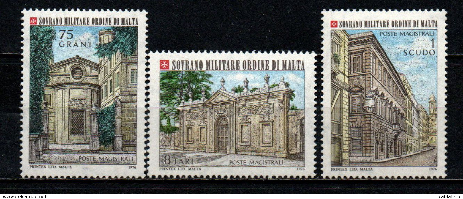 SMOM - 1976 - SEDI DI ROMA DEL SOVRANO MILITARE ORDINE DI MALTA - AVENTINO CHIESA E VILLA - VIA CONDOTTI - MNH - Malte (Ordre De)