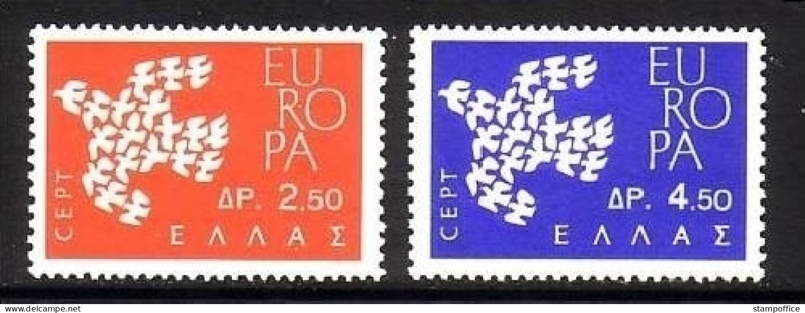 GRIECHENLAND MI-NR. 775-776 POSTFRISCH(MINT) EUROPA 1961 - TAUBE - 1961