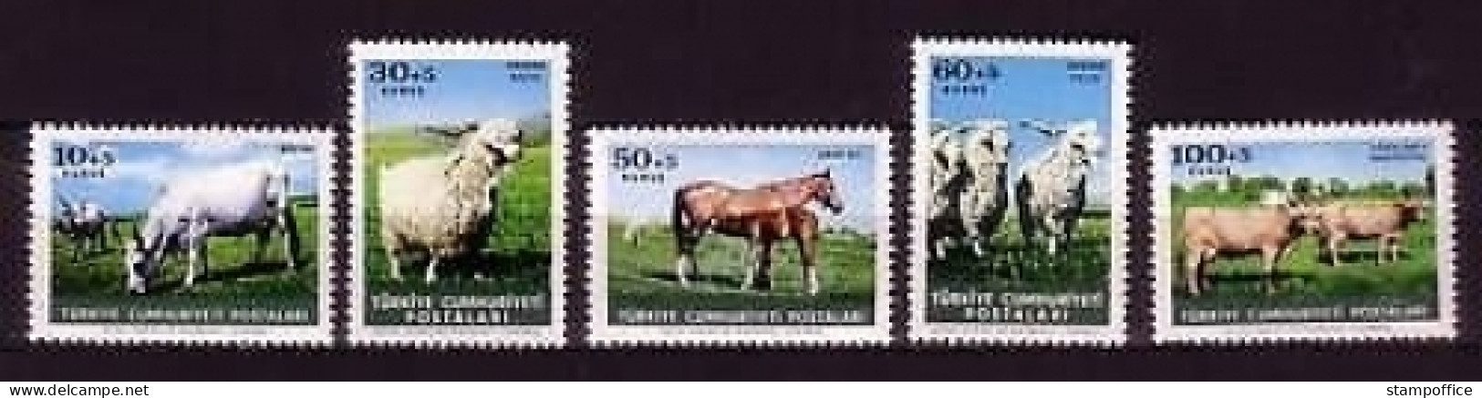 TÜRKEI MI-NR. 1919-1923 POSTFRISCH(MINT) HOFTIERE 1964 RIND ZIEGE PFERD - Paarden