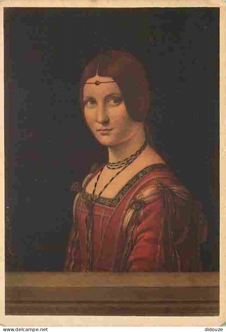 Art - Peinture - Léonard De Vinci - La Belle Ferronnière - Portrait Présumé De Lucrezia Crivelli - CPM - Voir Scans Rect - Peintures & Tableaux