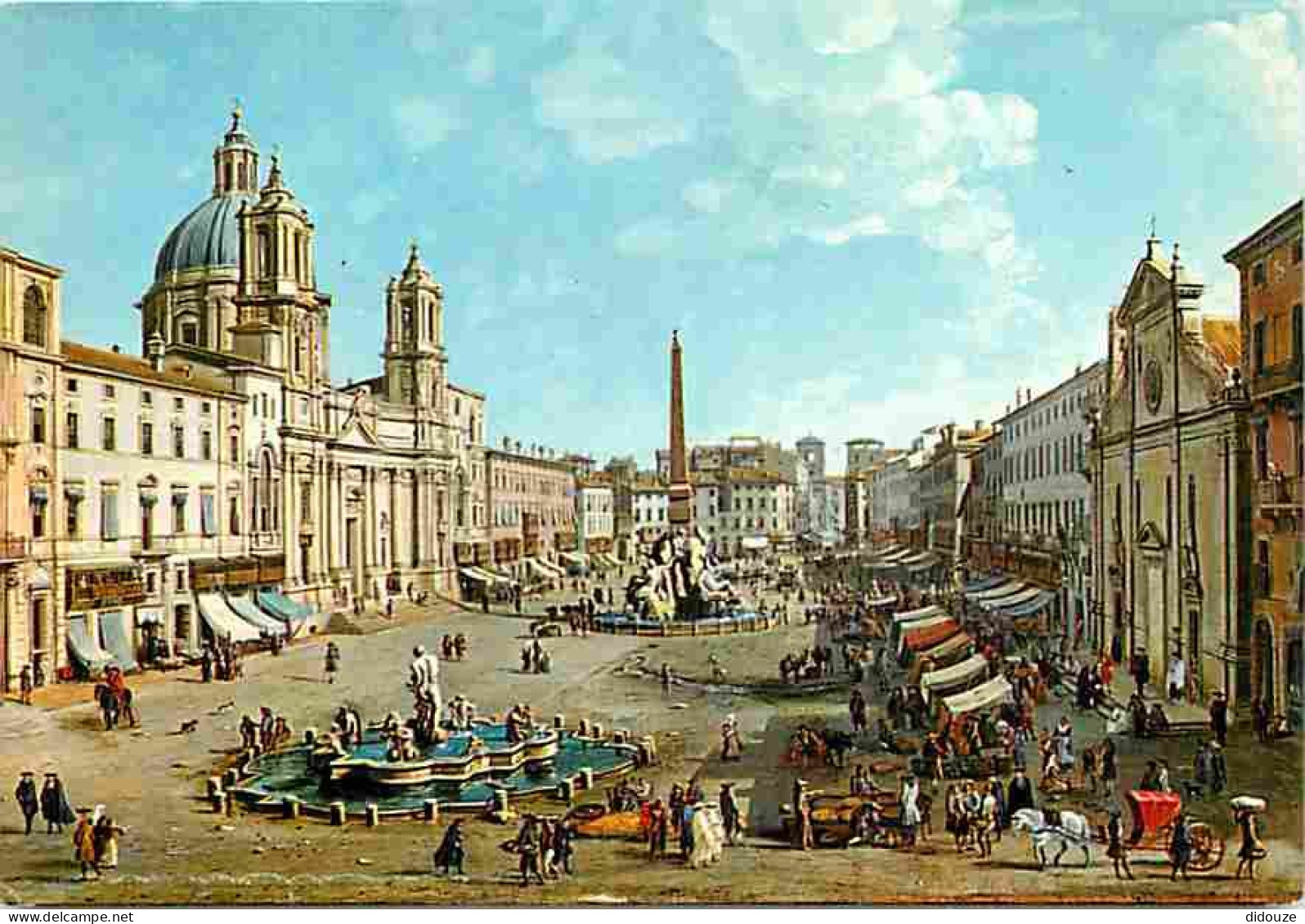 Art - Peinture - Gaspare Vanvitelli - Roma Nel 600 E 700 - Piazza Navona - CPM - Voir Scans Recto-Verso - Peintures & Tableaux
