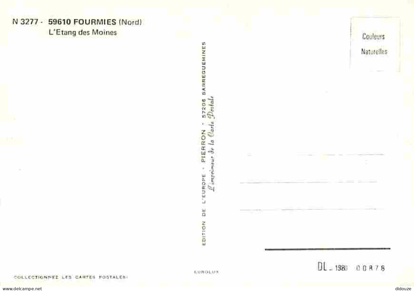 59 - Fourmies - L'étang Des Moines - Fleurs - Carte Neuve - CPM - Voir Scans Recto-Verso - Fourmies