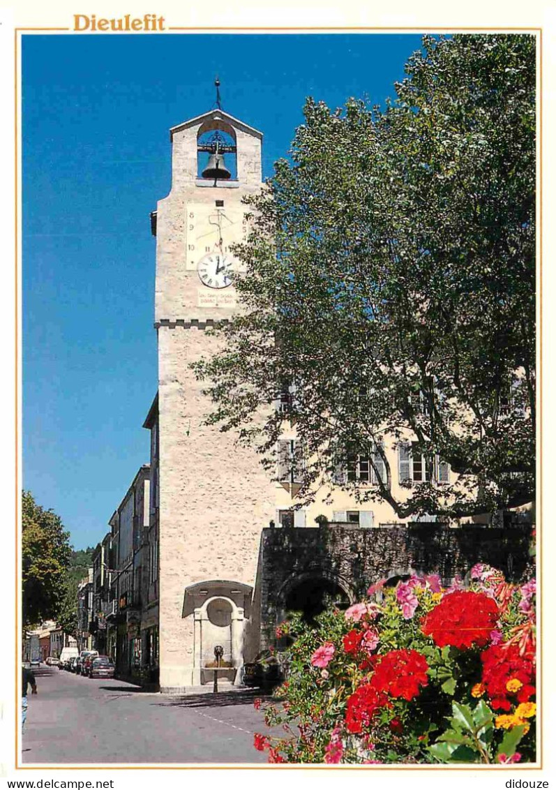 26 - Dieulefit - Tour De L'Horloge - Fleurs - CPM - Voir Scans Recto-Verso - Dieulefit