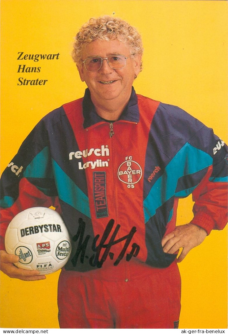 Fußball-Autogrammkarte AK Hans Hennes Strater FC Bayer Uerdingen 94-95 KFC Krefeld Autogrammkarte NRW Zeugwart Football - Handtekening