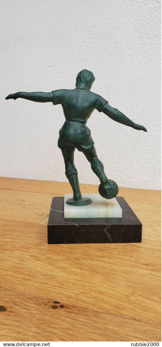 FOOTBALL TROPHEE COUPE BRONZE ET MARBRE GALLOT EDITEUR FOOTBALLEUR - Habillement, Souvenirs & Autres