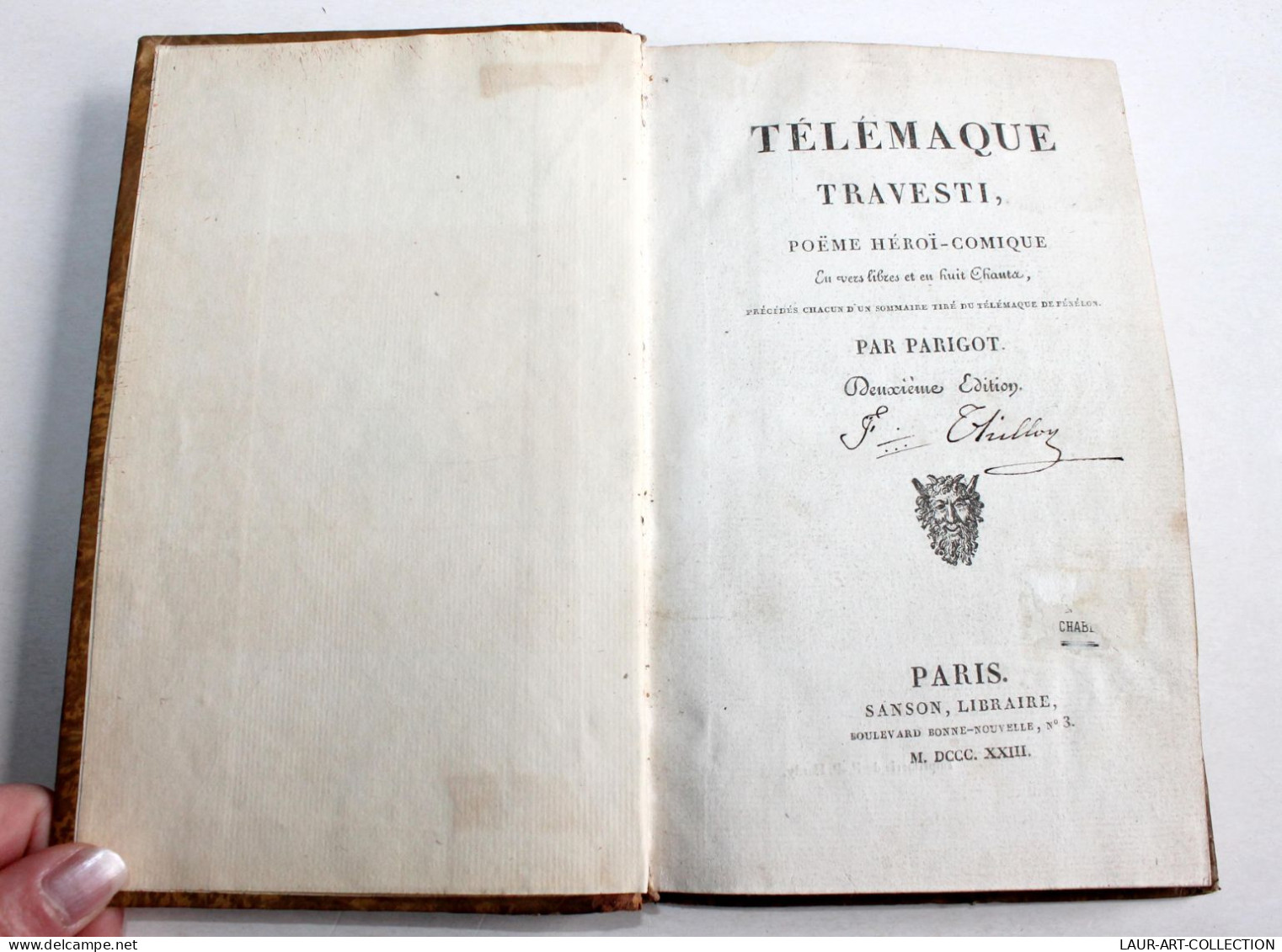 TELEMAQUE TRAVESTI POEME HEROI-COMIQUE EN VERS LIBRE Par PARIGOT 2e EDITION 1823 / ANCIEN LIVRE XIXe SIECLE (1803.79) - Autores Franceses