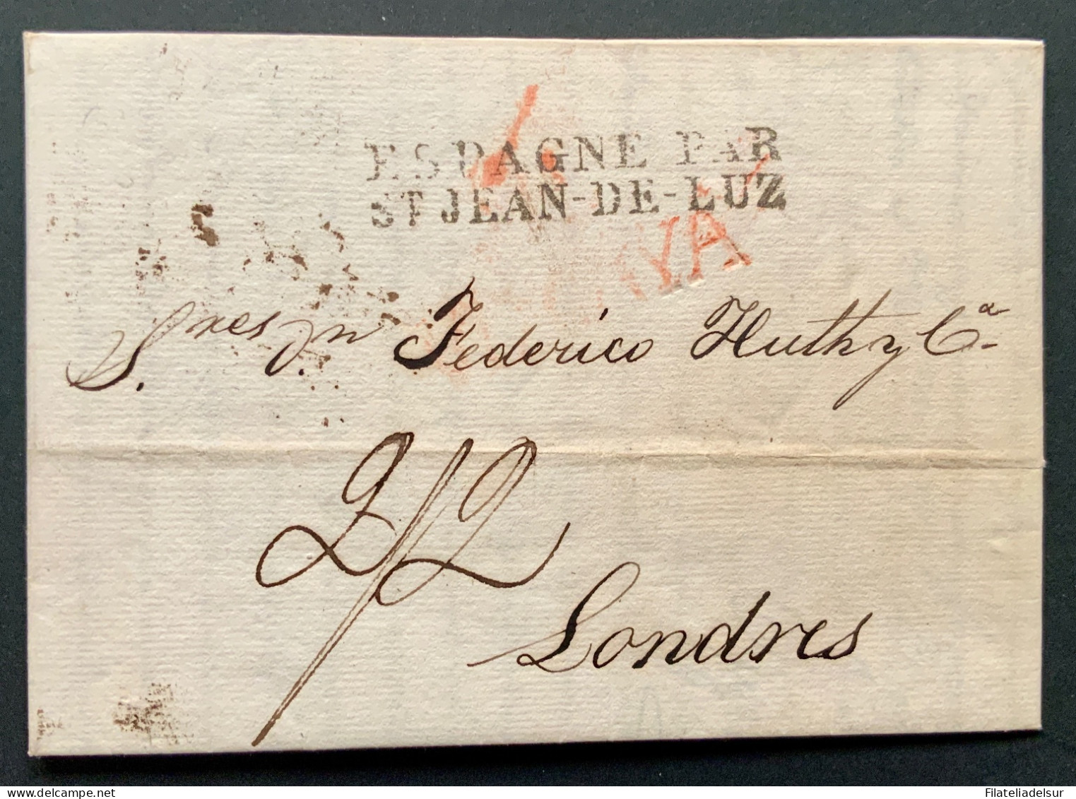 España 1829 Bilbao A Londres. - ...-1850 Prephilately