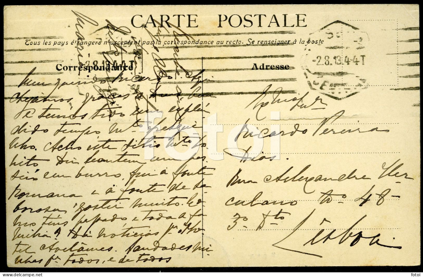 1913 Postcard REGRESSO MOINHO RETURN FROM WIND MILL MOULIN PEDRAS SALGADAS VIDAGO Vila Real Carte Postale STAMPED TIMBRE - Vila Real
