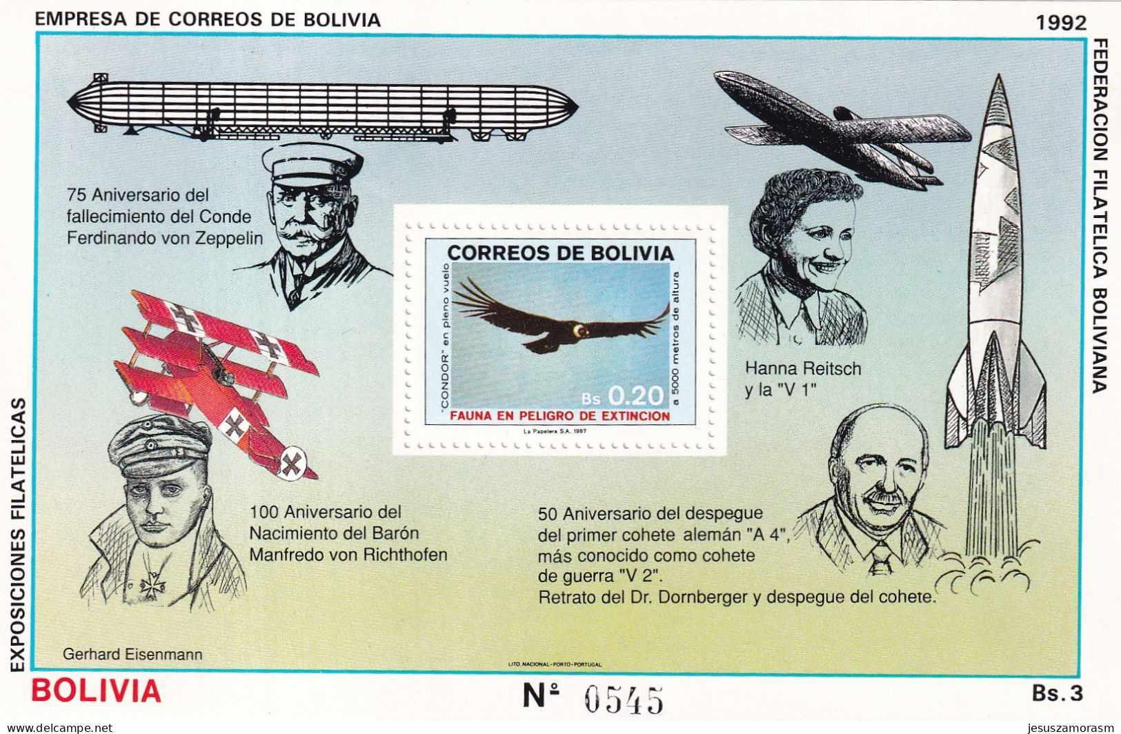 Bolivia Hb Michel 199 - Bolivie