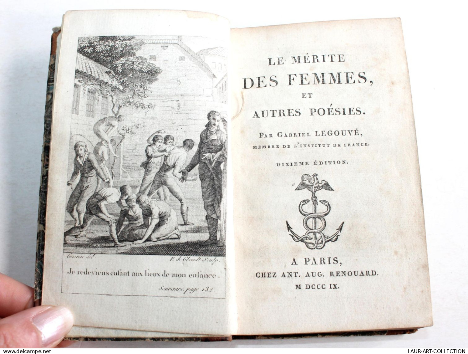 LE MERITE DES FEMMES ET AUTRES POESIES Par G. LEGOUVE, 10e EDITION 1809 RENOUARD / ANCIEN LIVRE XIXe SIECLE (1803.83) - Autores Franceses