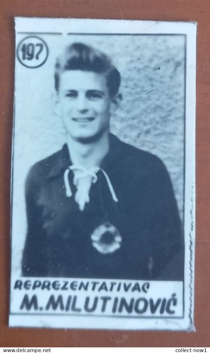 #12  Rare Football Card SERBIA MILOS MILUTINOVIC FC OFK Belgrade Yugoslavia Soccer - Otros & Sin Clasificación