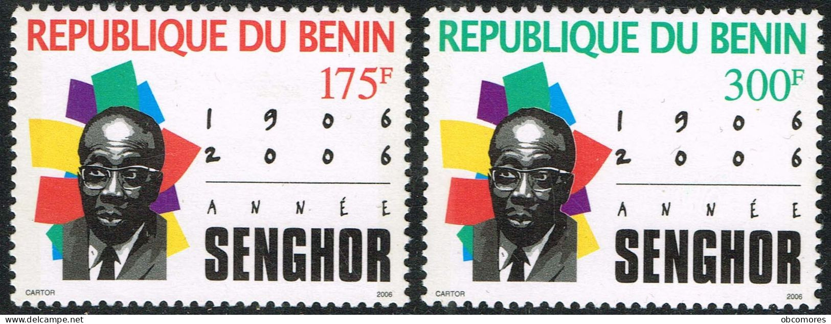 Benin 2006 - Mi 1399 And 1400 - President Senghor Of Senegal - Pair MNH ** - Benin – Dahomey (1960-...)