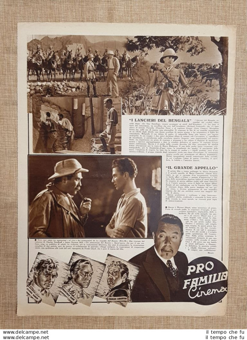 Film I Lancieri Del Bengala E Il Grande Appello Illustrazione Di Cinema Del 1936 - Other & Unclassified