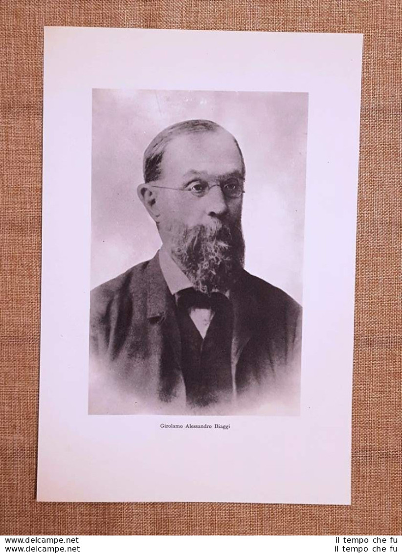 Girolamo Alessandro Biaggi Calcio 1819 Firenze 1897 Compositore Stampa Del 1949 - Autres & Non Classés