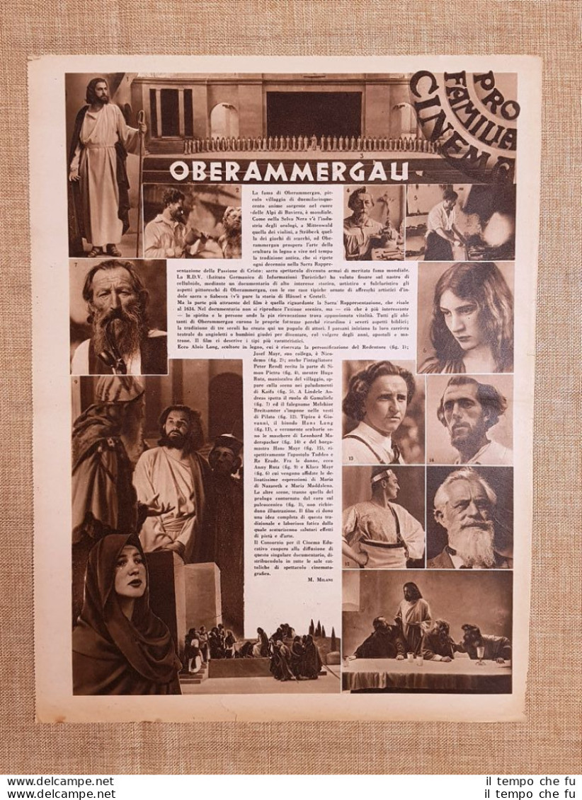 Film Oberammergau Illustrazione Di Cinema Del 1937 - Sonstige & Ohne Zuordnung