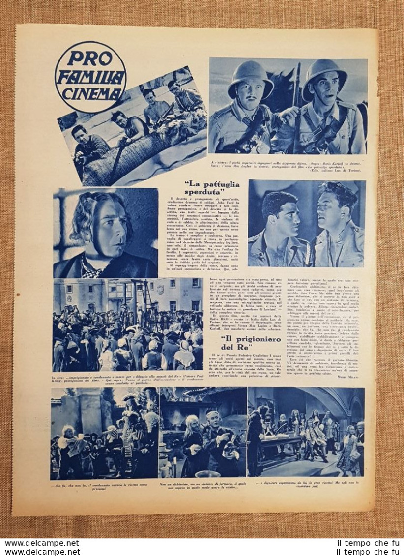 Film La Pattuglia Sperduta E Il Prigioniero Del Re Illustrazione Di Cinema 1937 - Other & Unclassified