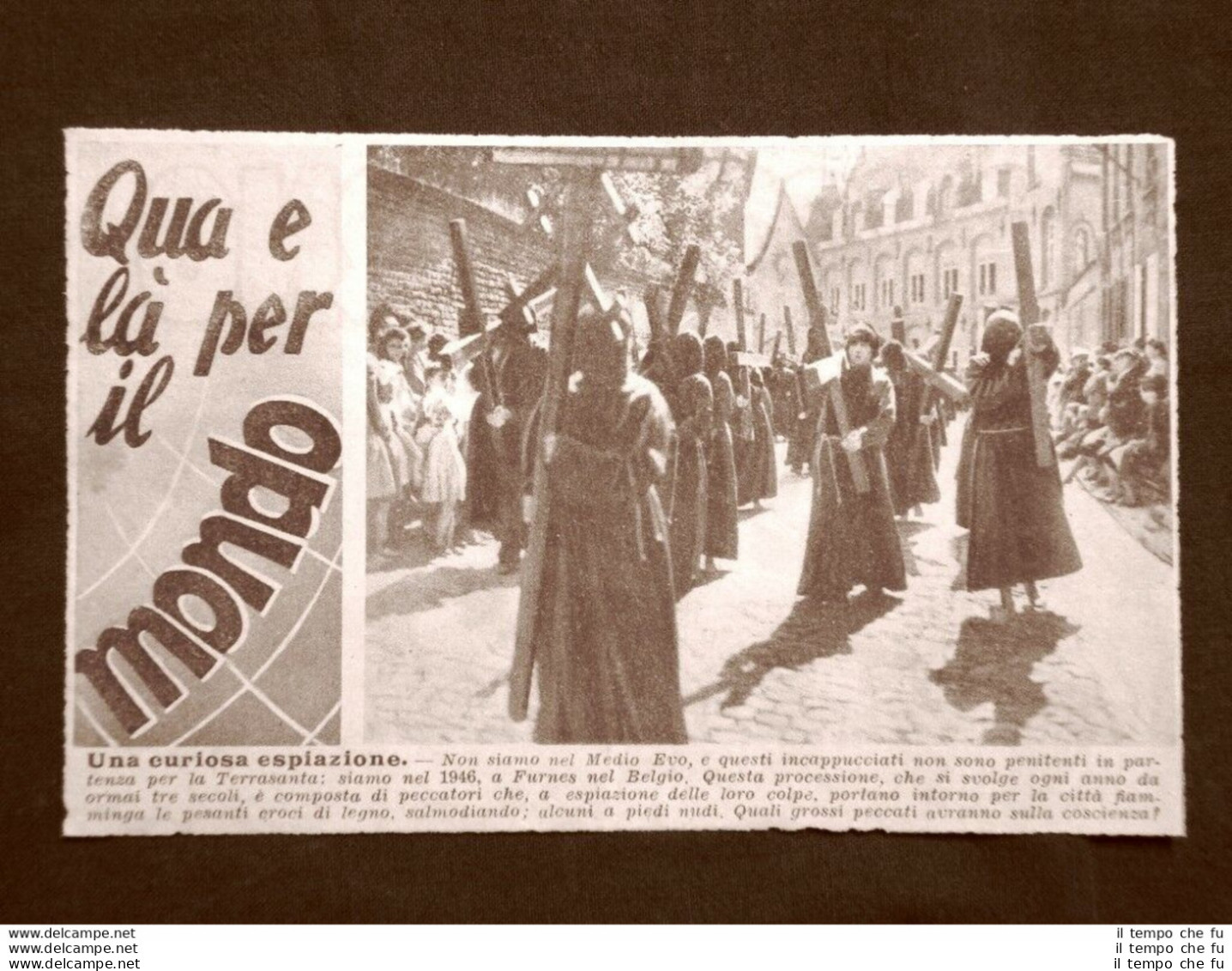 La Processione Delle Croci Di Legno A Furnes Nel 1946 Belgio - Other & Unclassified