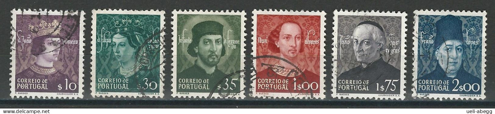 Portugal Mi 730-32, 734-36 O - Gebruikt