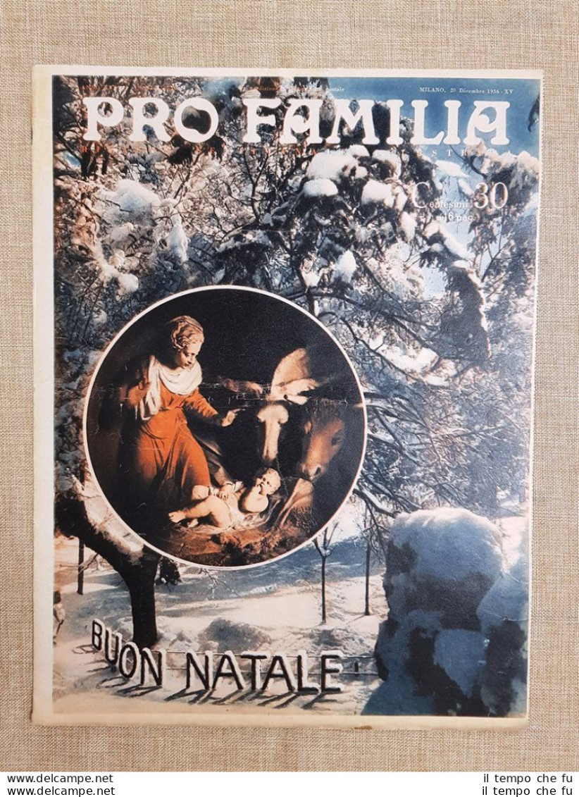 Copertina Pro Familia Del 1936 Buon Natale - Altri & Non Classificati
