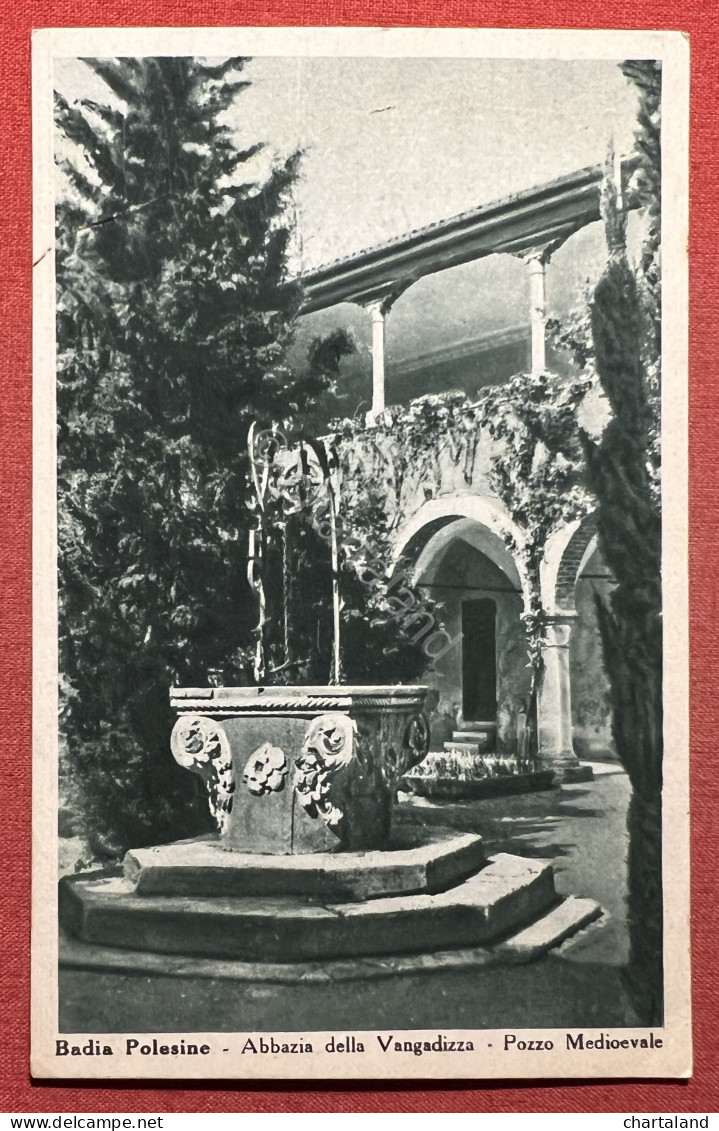 Cartolina - Badia Polesine ( Rovigo ) - Abbazia Della Vangadizza - Pozzo - 1941 - Rovigo