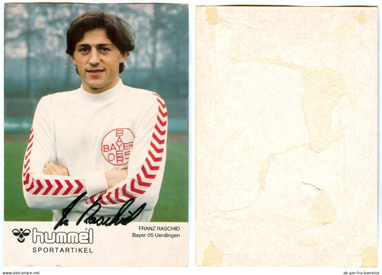 Fußball-Autogrammkarte AK Franz Raschid FC Bayer Uerdingen 79-80 KFC Krefeld Linz Am Rhein Lohberg DSC Arminia Bielefeld - Authographs