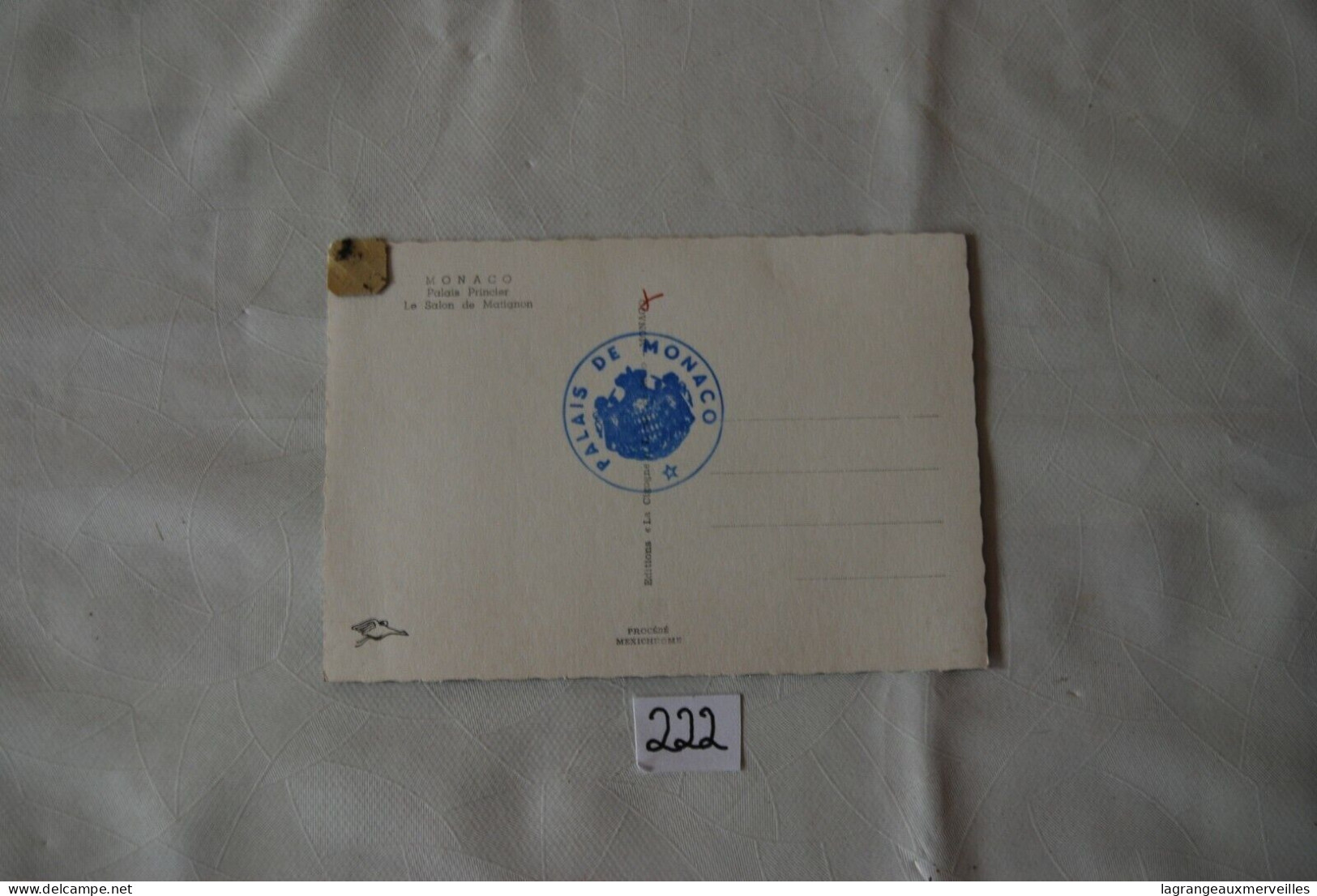 C222 Carte Postale - Sa Majesté - Palais De Monaco - Salon De Matignon - Prinselijk Paleis