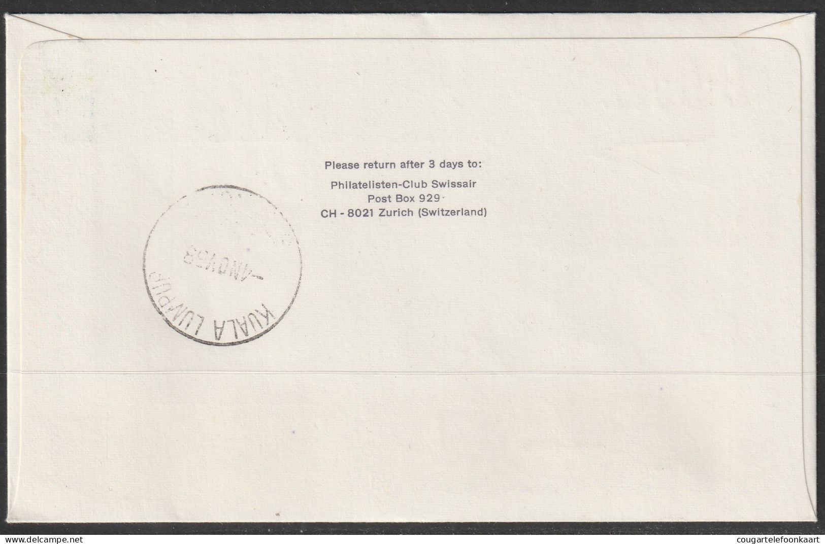 1968, BOAC, Erstflug, Liechtenstein - Kuala Lumpur Malaysia - Air Post