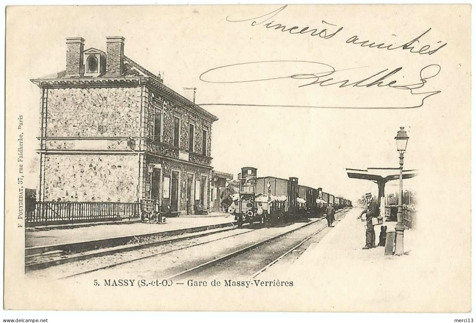 Précurseur De MASSY (91) – Gare De Massy-Verrières. Edition F. Pouydebat, Paris, N° 5. - Massy