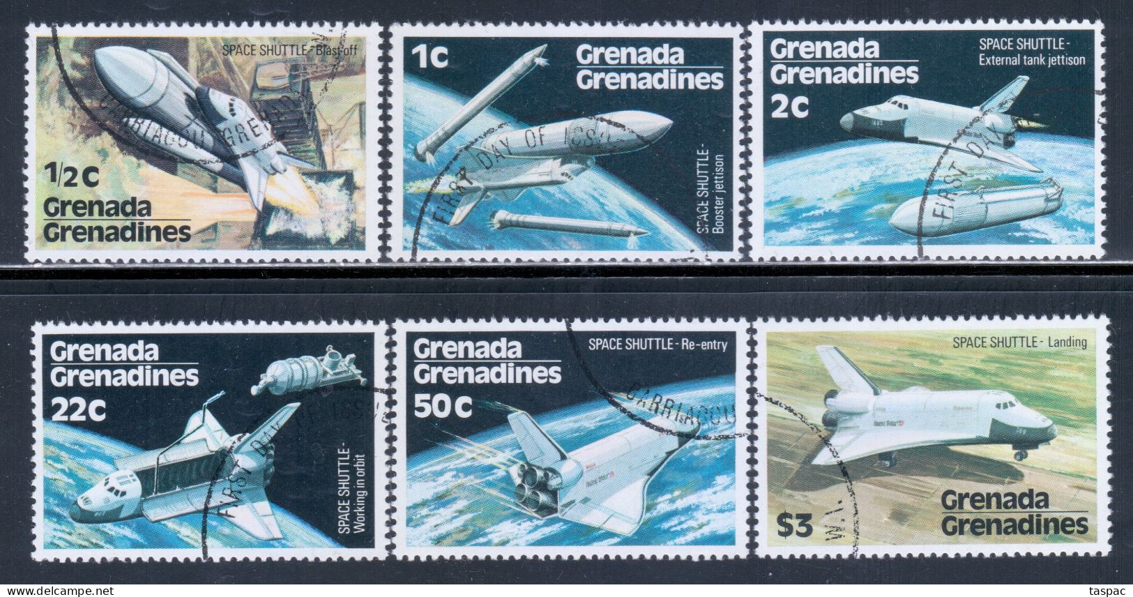 Grenada / Grenadines 1978 Mi# 253-258 Used - Space Shuttle / Space - América Del Norte