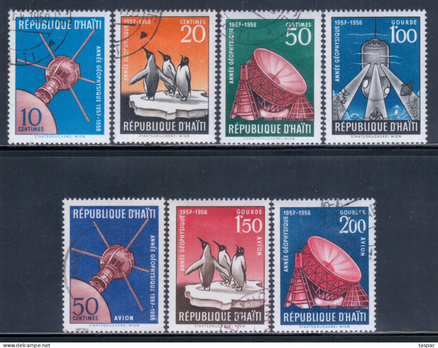 Haiti 1958 Mi# 493-499 A Used - International Geophysical Year 1957-58 / Space - North  America