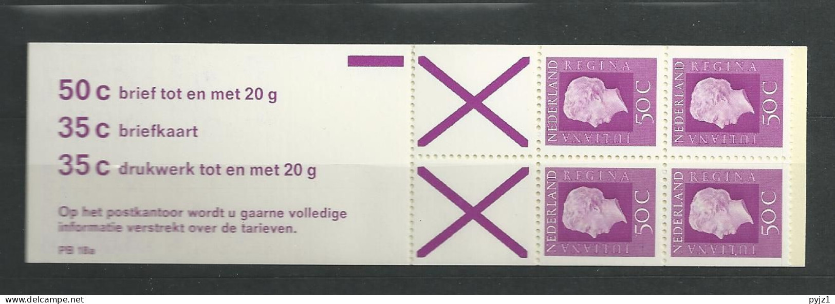 1975 MNH PB 18a  Nederland Postfris - Carnets Et Roulettes