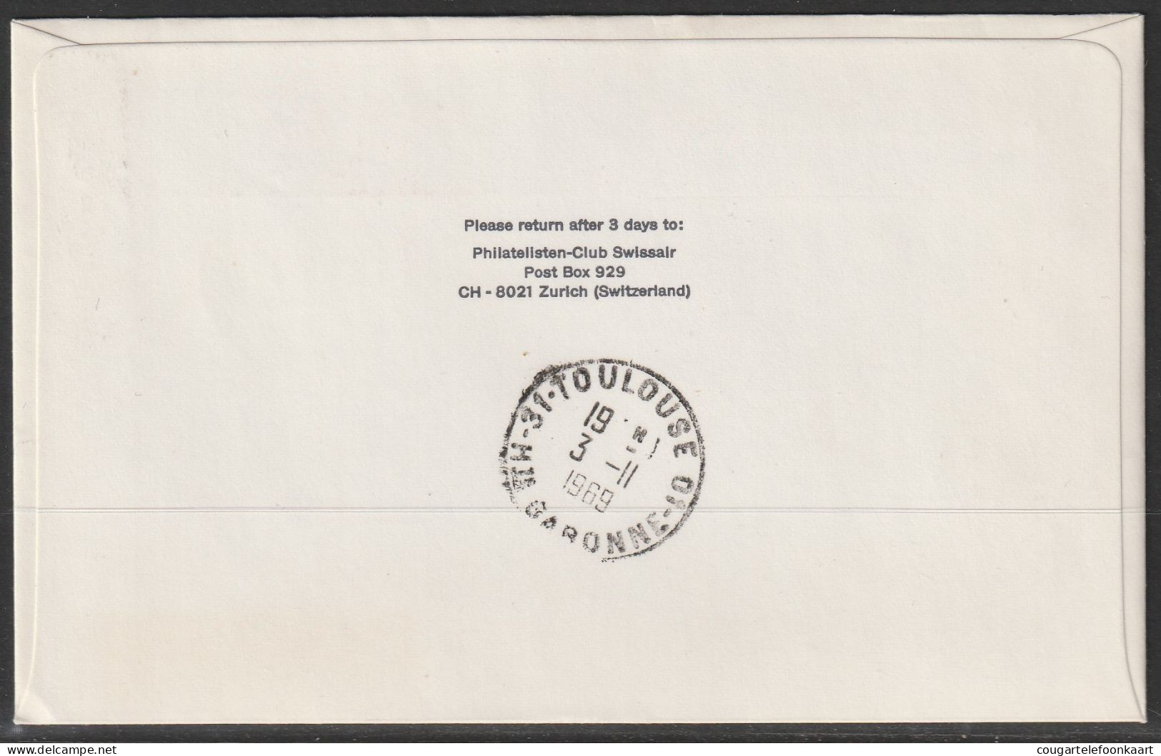 1969, Air France, Erstflug, Liechtenstein - Toulouse - Air Post