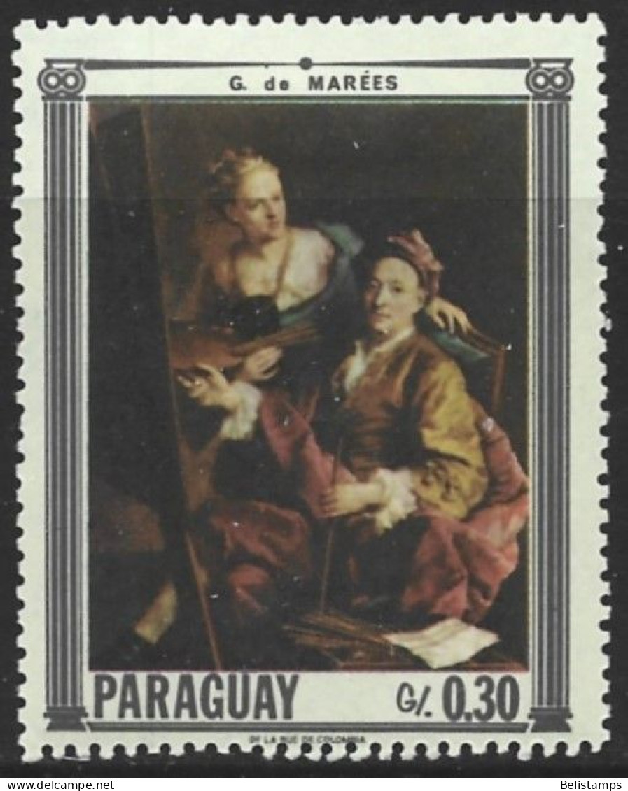 Paraguay 1967. Scott #1035 (MH) Painting, By De Marees - Paraguay