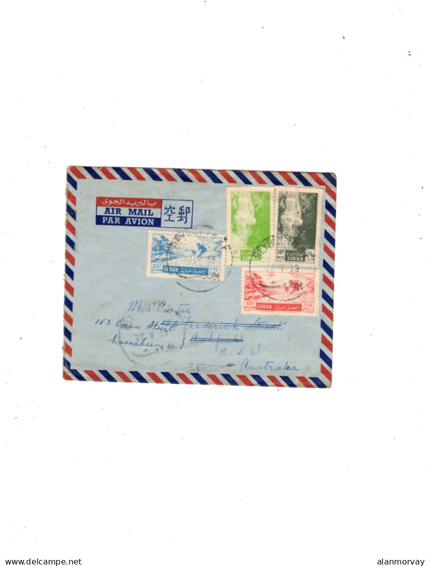 Lebanon - Group Of 6 Covers And 1 Postcard 1940's - Lebanon