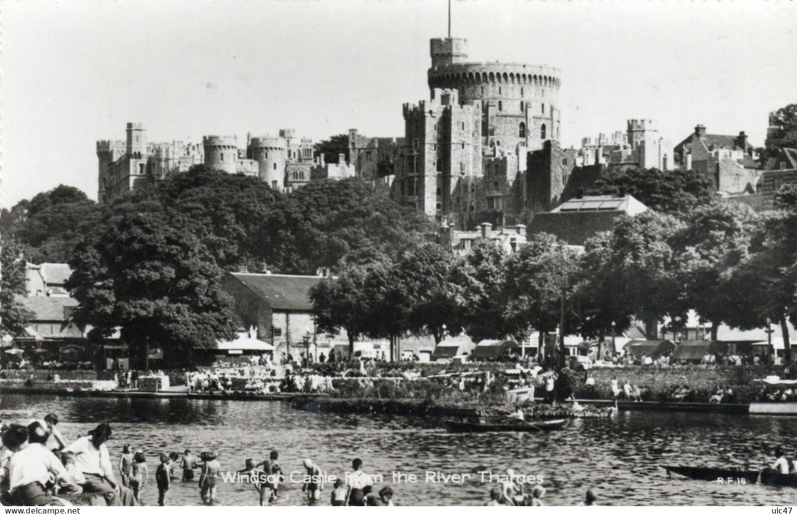 - Windsor Castle From The River Thames - Scan Verso - - Windsor Castle