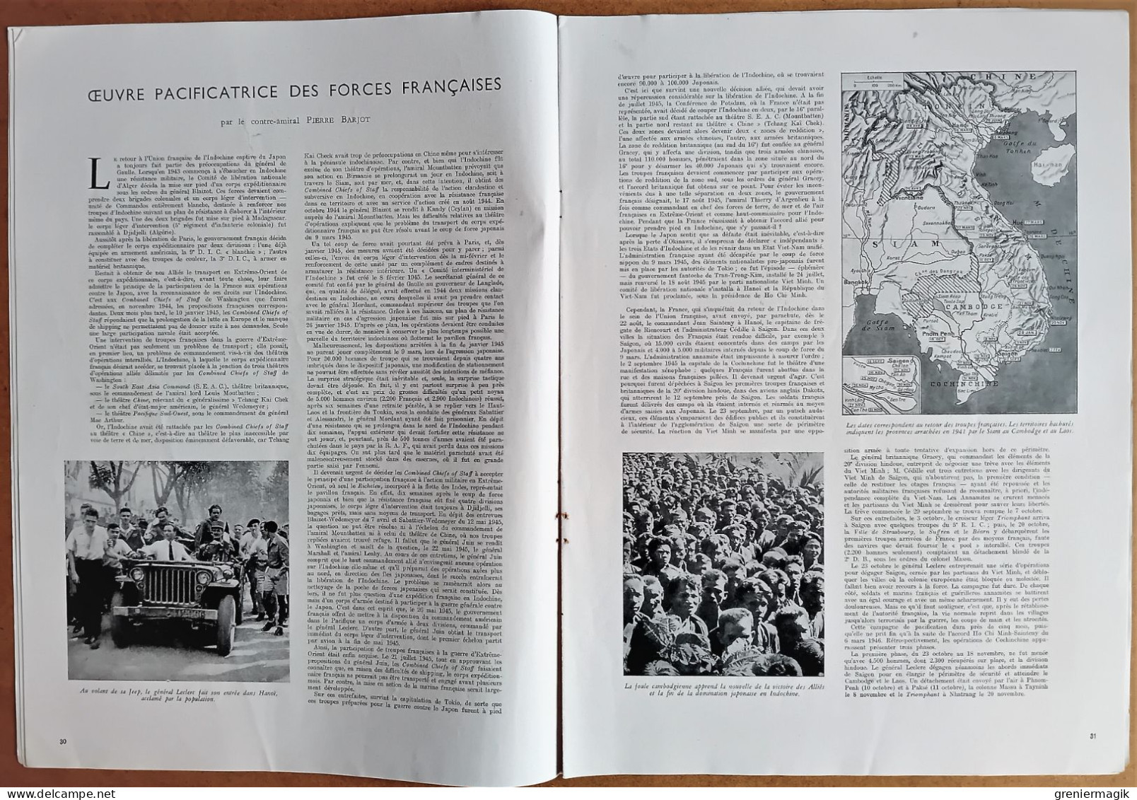 France Illustration N°41 13/07/1946 Ho Chi Minh à Versailles/La Fédération Indochinoise/Expérience Atomique/USA/Abeilles - Algemene Informatie