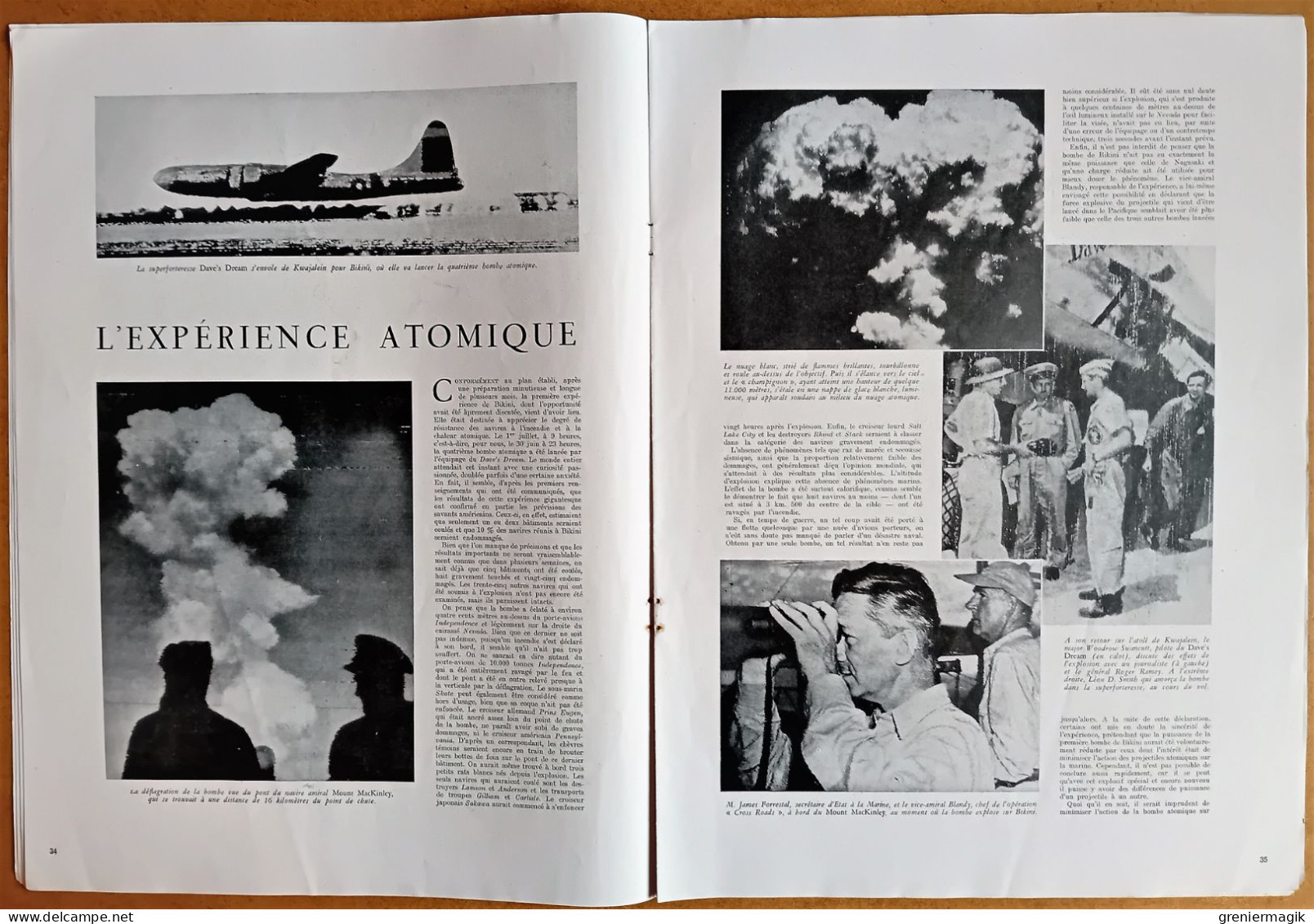 France Illustration N°41 13/07/1946 Ho Chi Minh à Versailles/La Fédération Indochinoise/Expérience atomique/USA/Abeilles