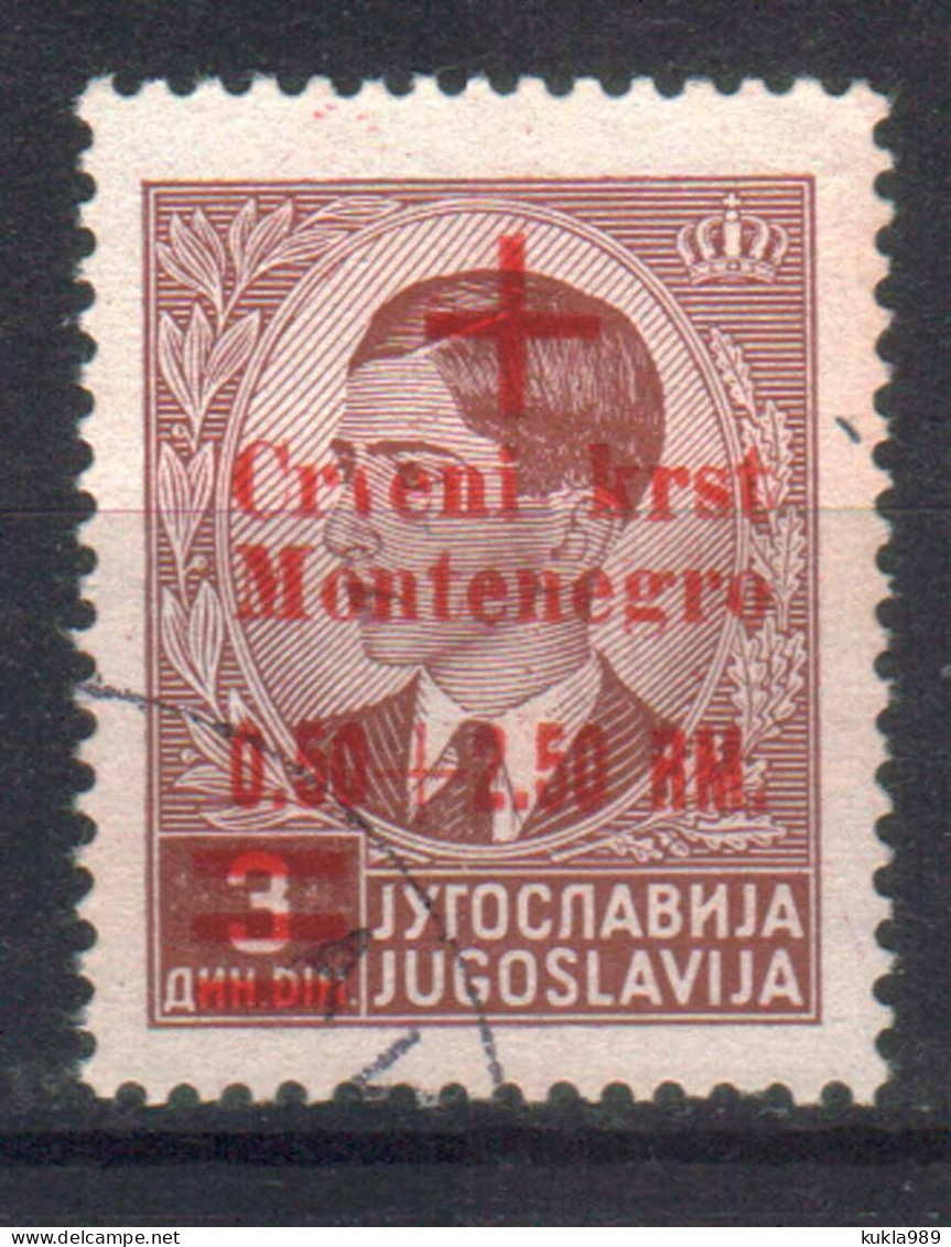 MONTENEGRO STAMPS. 1944, ISSUED UNDER GERMAN OCCUPATION Sc.#3NB9, USED - Montenegro